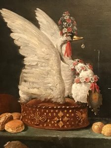 a swan pie, in The Mauritshuis, both in The Hague