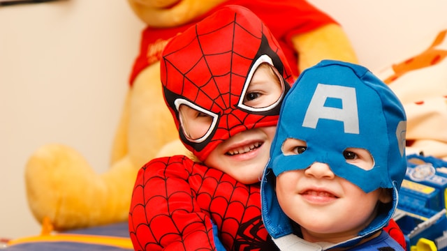 spiderman and captain america kids fancy dress