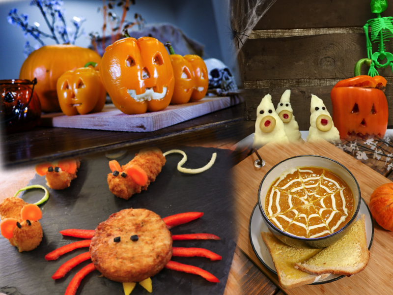 Halloween recipes collage