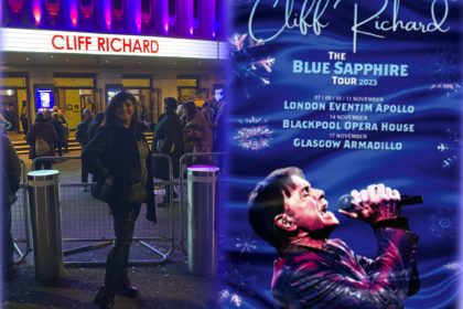 Cliff Richard blue sapphire tour 2023 london mums magazine collage