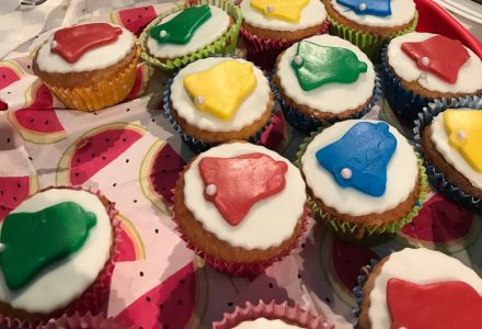 Delightful bell cupcakes courtesy of the congregation