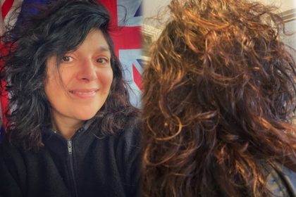 Monica Costa haircut at home collage