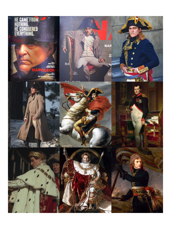 Napoleon fashion movie collage
