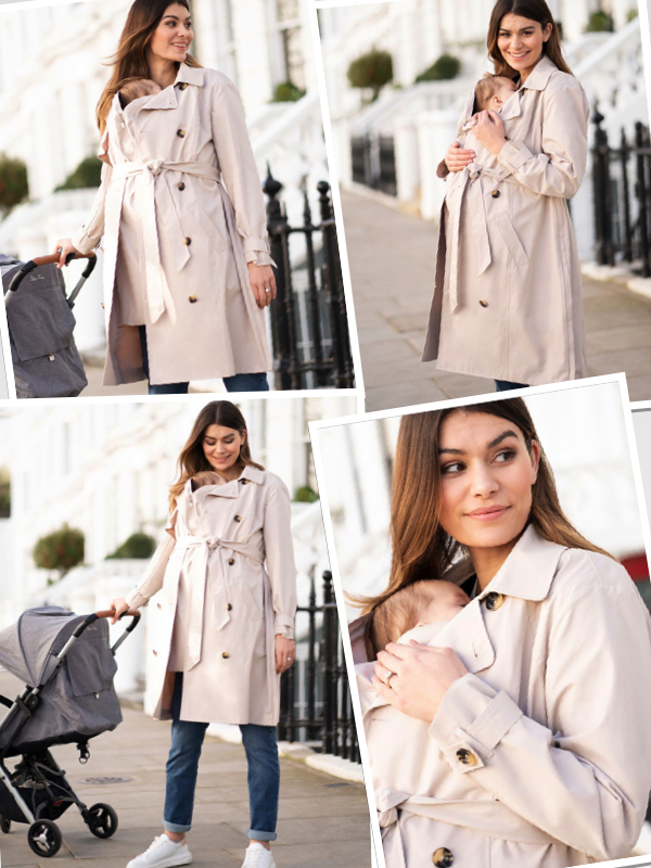 seraphine trench coact collage