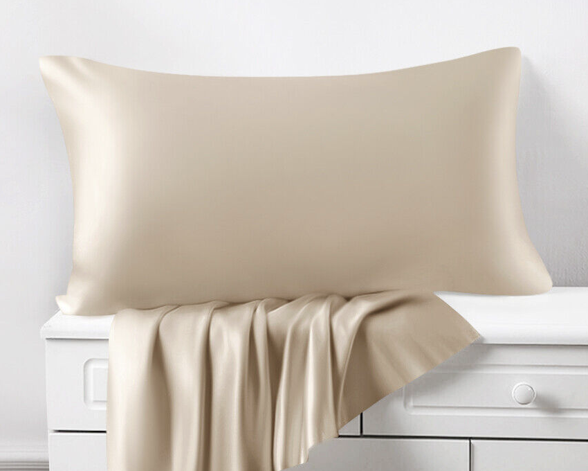 Pure Silk Pillowcase Champagne Colour 100% Mulberry