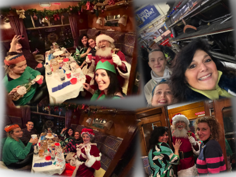 santa express train london mums collage