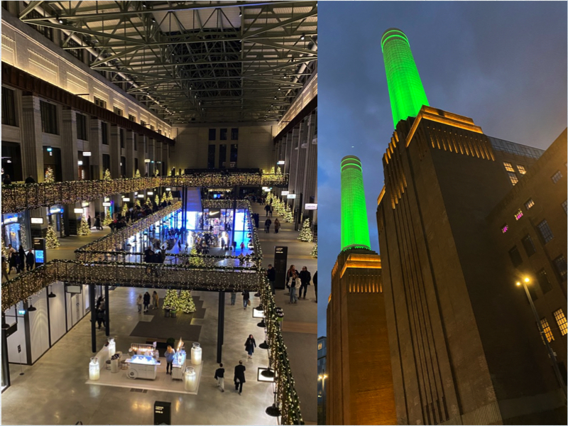 battersea power station outside and inside collage