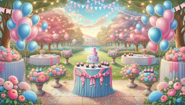 gender reveal party cupcakes