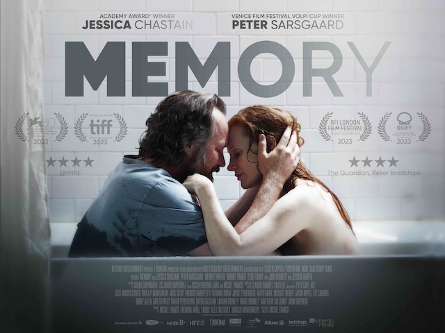 Memory starring Jessica Chastain and Peter Sarsgaard