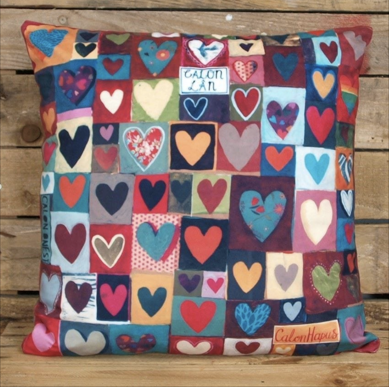 Valentine and Galentine gift guide  Calonnog Hearty Velvet Cushion