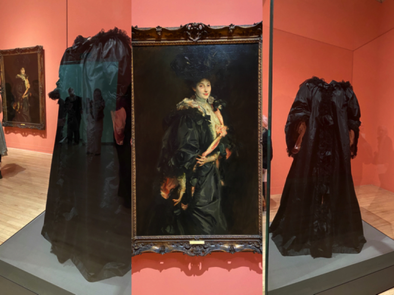 sargent and fashion black opera cloak collage