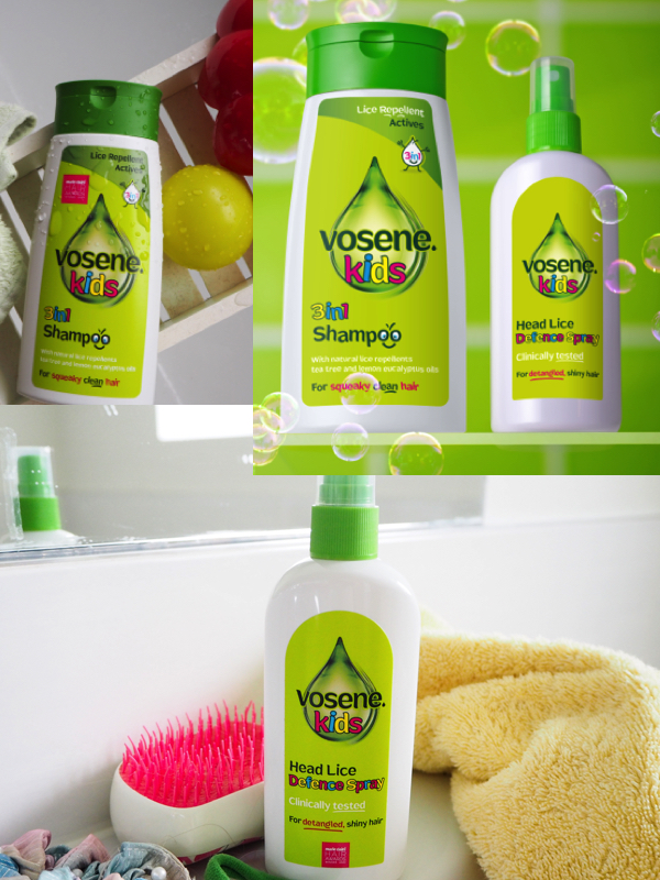 vosene hair care head lice collage