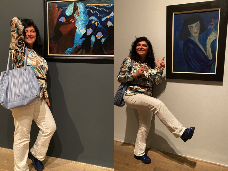 Tate Modern Monica Costa at Expressionists exhibition collage