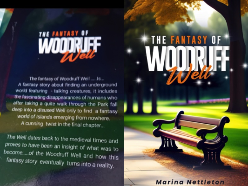 The Fantasy of Woodruff Well book collage