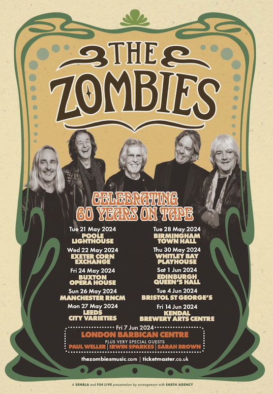 the Zombies tour 2024 poster