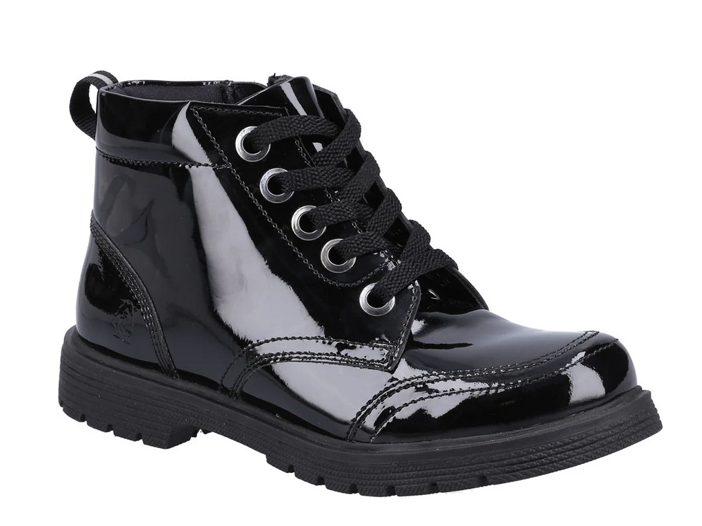 hush puppies jolie-patent-snr-chelsea-black boot