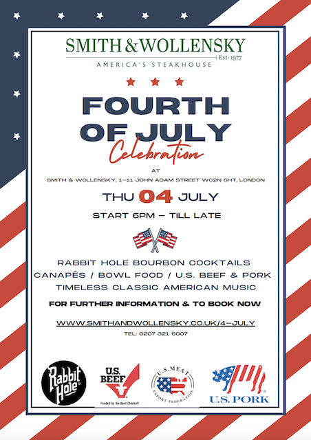 Celebrate Independence Day in style at Smith & Wollensky London