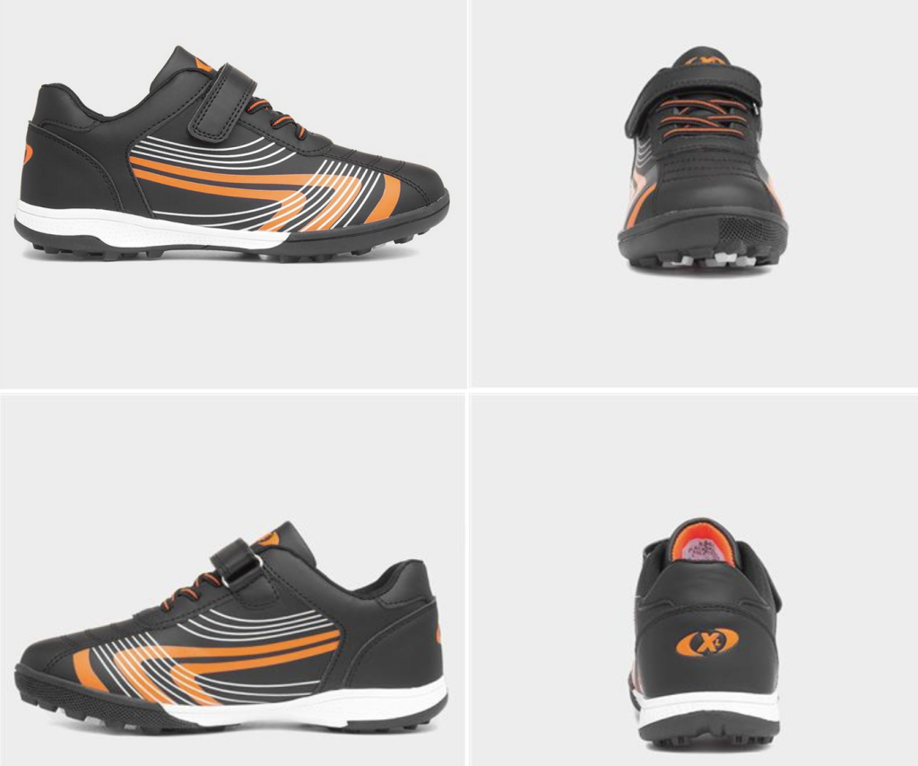  XL Forth Kid's Black Easy Fasten Astro Trainers