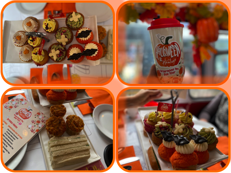 Halloween bus tour london menu
