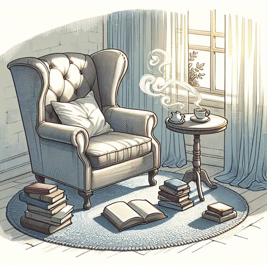armchair and How to create a cosy reading nook