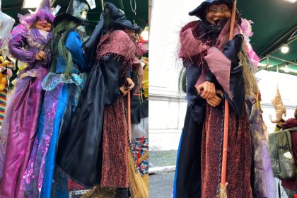 Dolls of la Befana at the Christmas Market in PIazza Navona, Rome, Italy