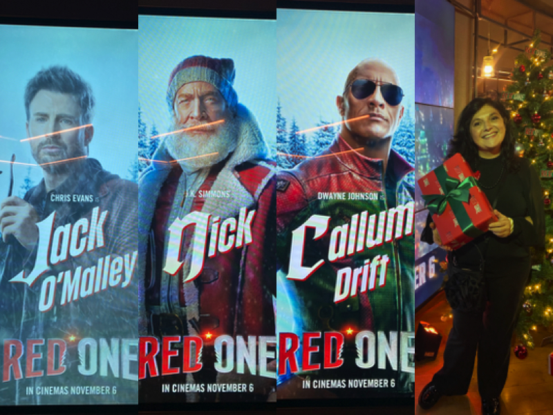 Red one characters london mums collage