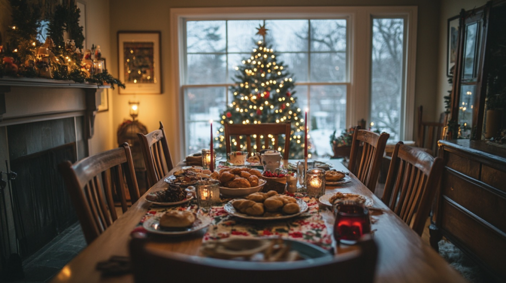 christmas dinner table