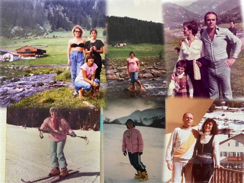 family holiday Dolomites collage