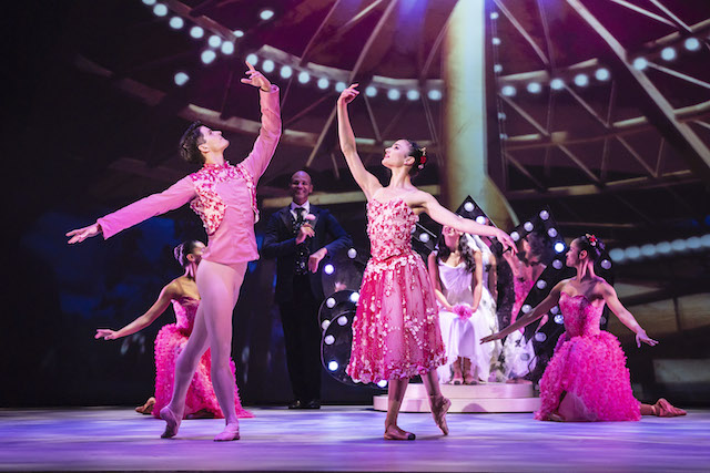 Flower couple Enrique Corrales, Patricia Torres, with Alexander Varona as Drosselmeyer, Ofelia Semanat, Cynthia Laffe in Nutcracker in Havana,