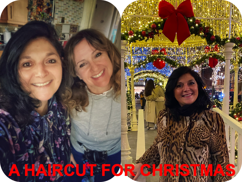 Haircut for christmas collage