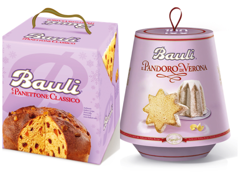 bauli pandoro and panettone collage