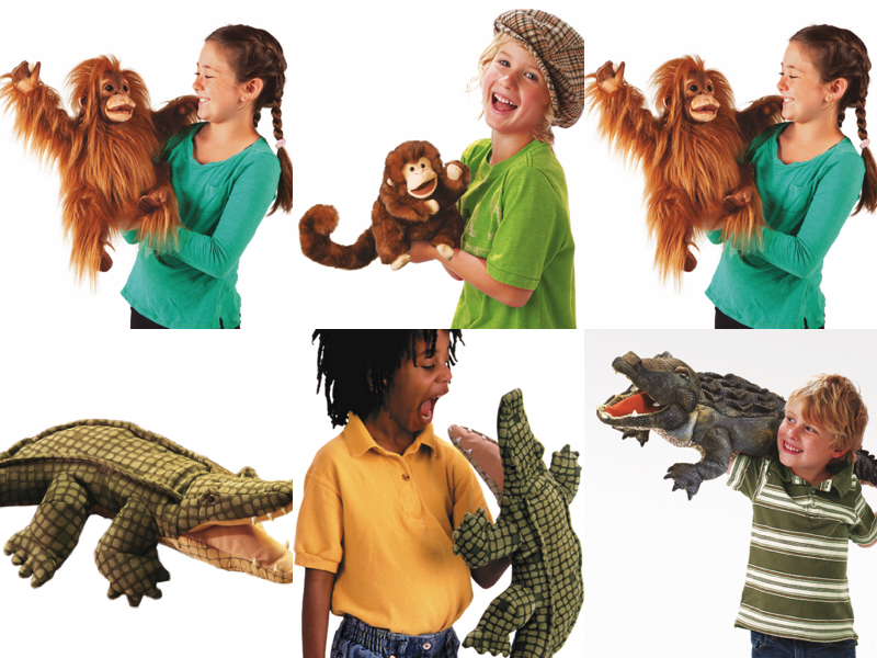 hand puppets collage