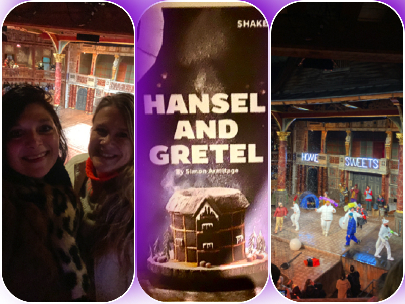 hansel and gretel by Simon Armitage at shakespeare globe london mums magazine collage