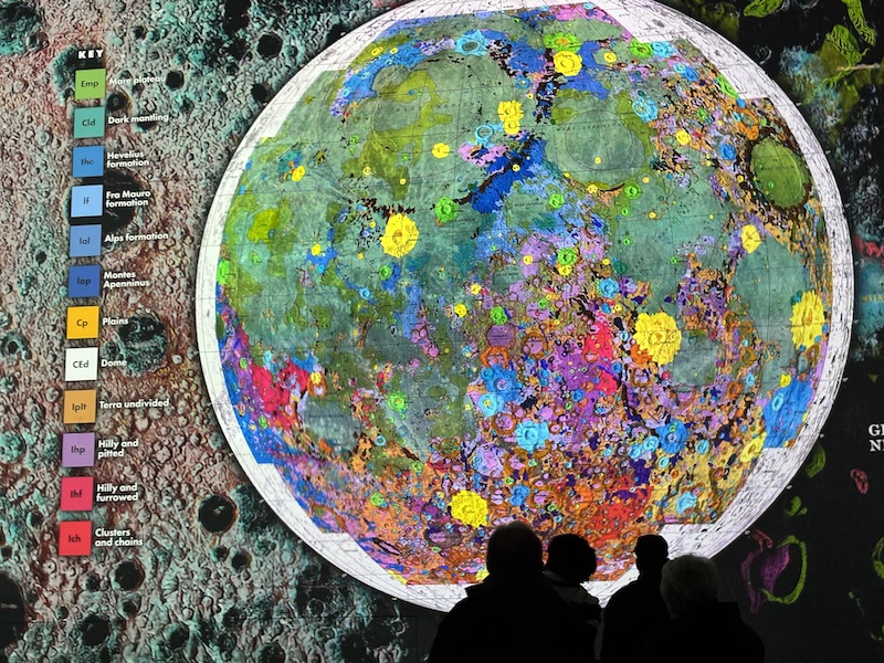 the surface of the moon