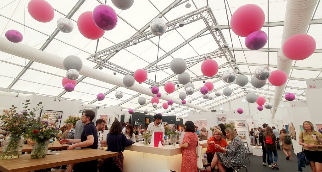 Prosecco bar at the Affordable Art Fair Battersea