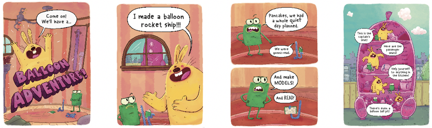 Blast Off to Balloonia! A fun-filled graphic novel adventure for young readers