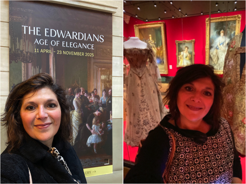 monica costa attending the king's gallery exhibition Edwardians