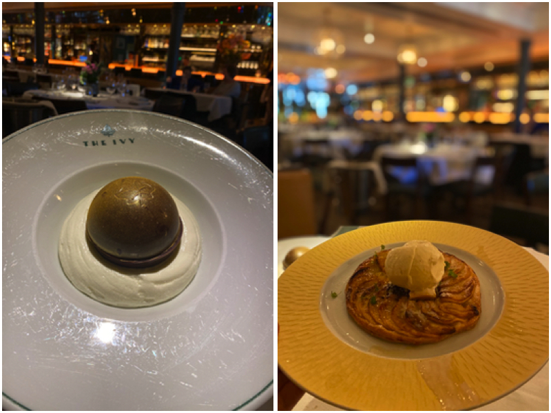 desserts at the ivy chelsea garden restaurant london mums magazine collage