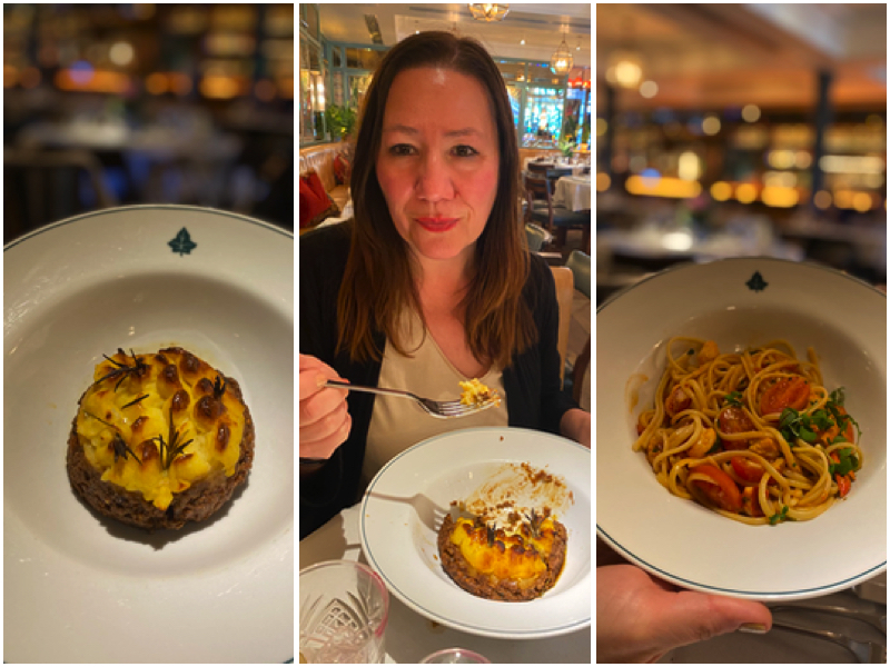 mains at the ivy chelsea garden restaurant london mums magazine collage