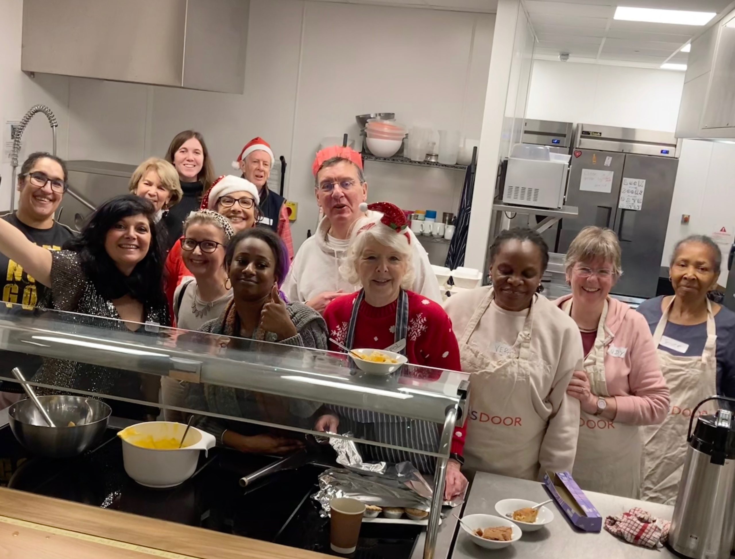 monica costa with volunteers