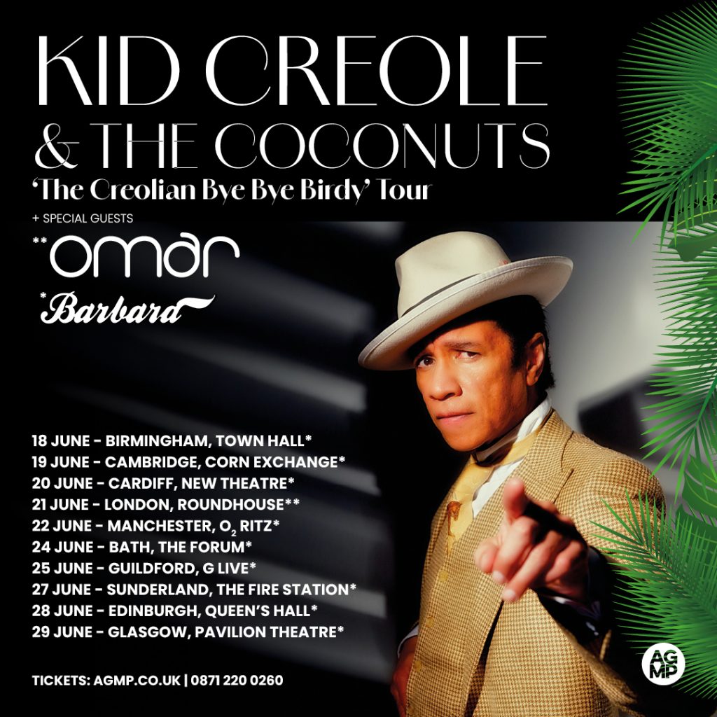 Kid Creole tour dates poster 2025
