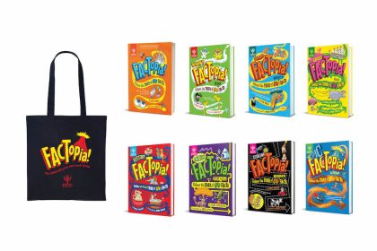 competition FACTopia assets tote and 8 books