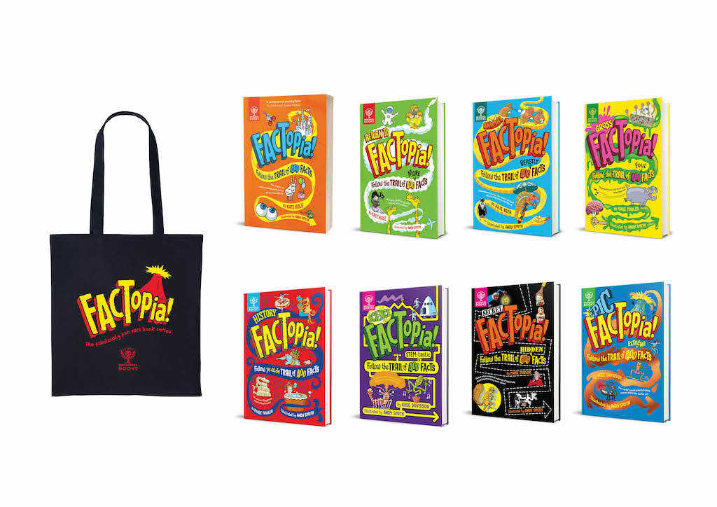 competition FACTopia assets tote and 8 books