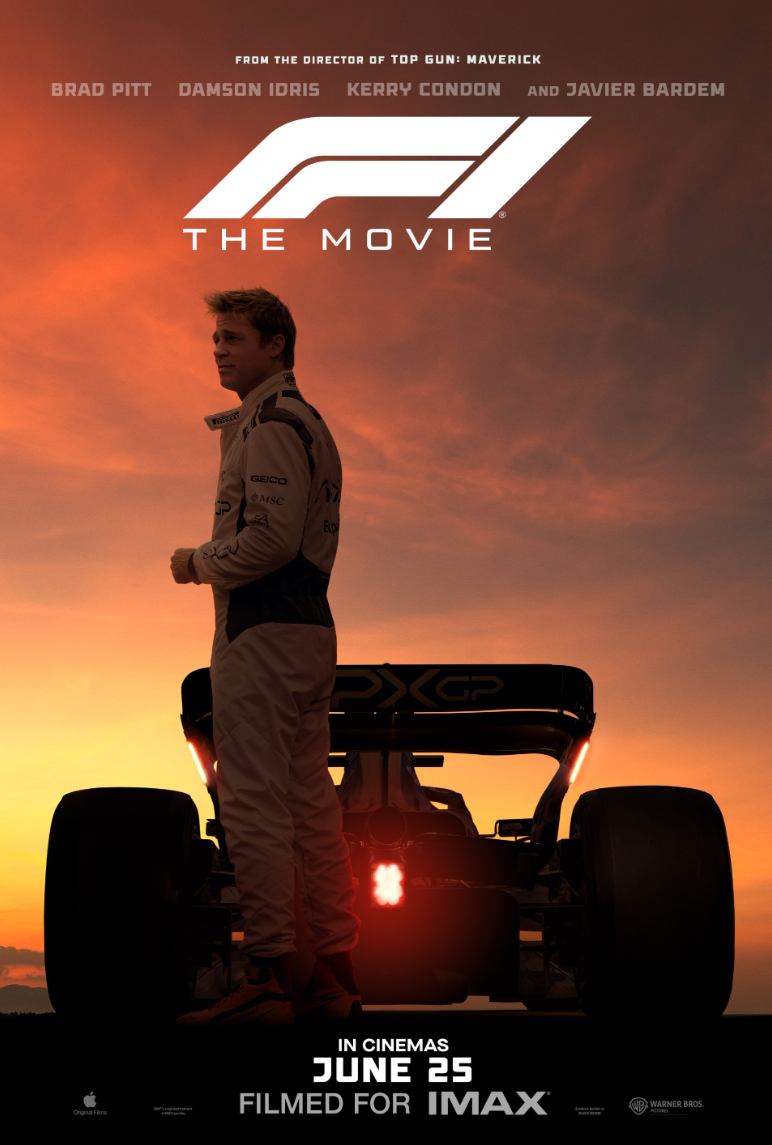 F1 movie poster starring brad pitt