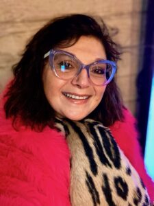 Monica with new gunnar glasses