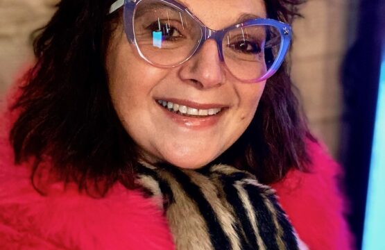 Monica with new gunnar glasses