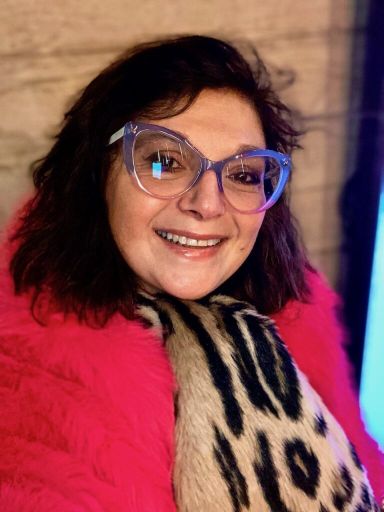 Monica with new gunnar glasses