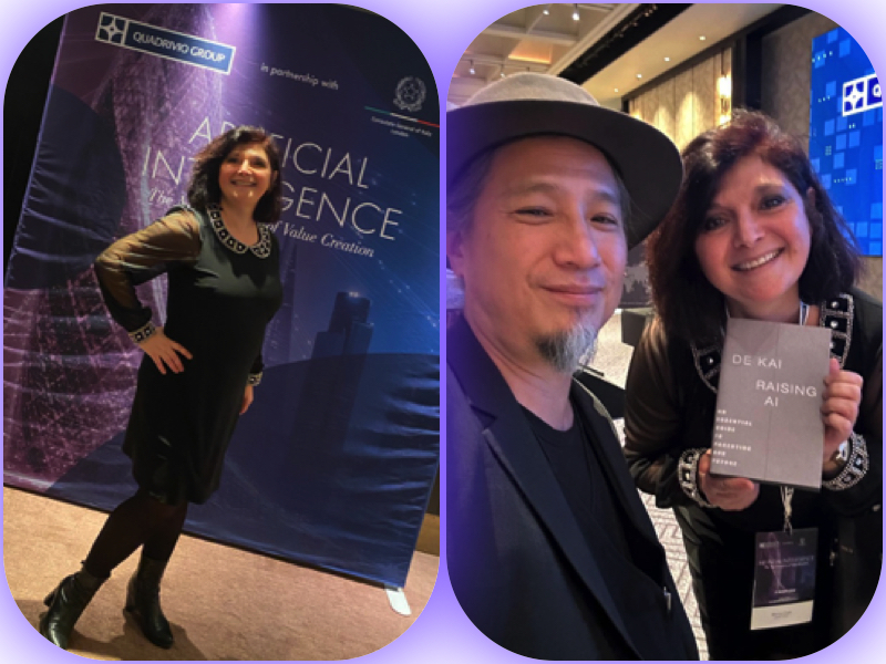 Artificial intelligence conference – The New Frontiers of Value Creation rof de kai and monica costa london mums magazine collage