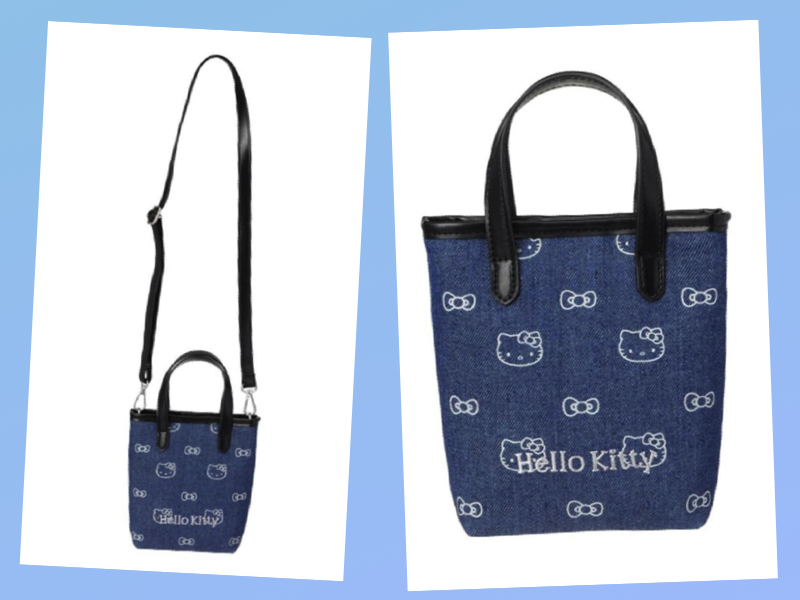 MINISO Hello Kitty Denim Crossbody Bag