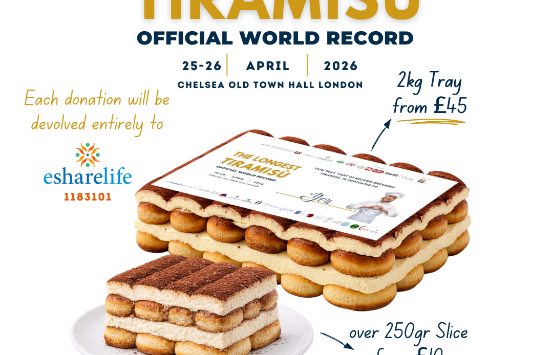 The longest tiramisu TRAY SLICE